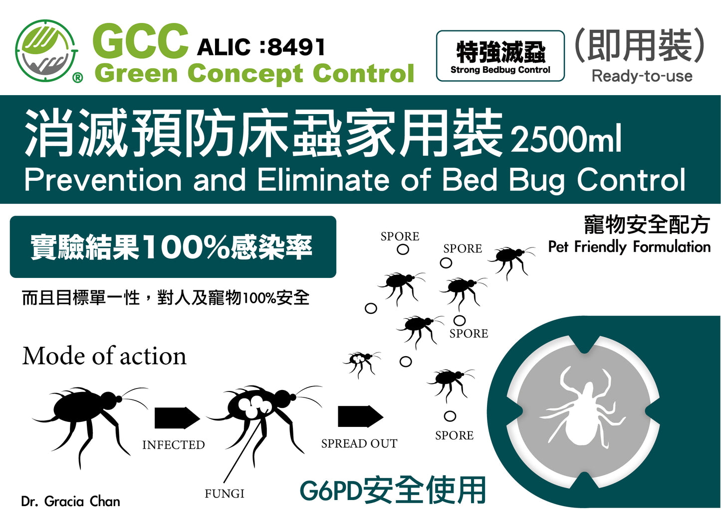 (Limited time offer) Hong Kong's first bed bug infection and elimination solution (pet home) 2500ml 21-day cure without pyrethrins