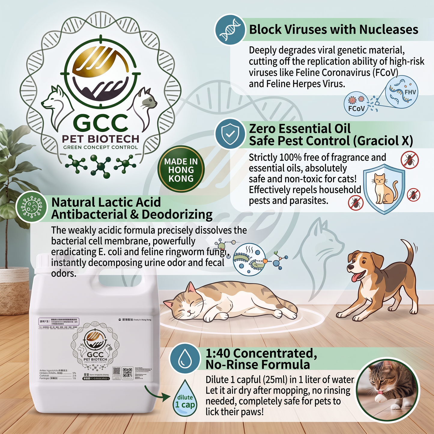 Pet-Safe Enzyme and Pest-Repellent Cleaning Concentrate 1000ml