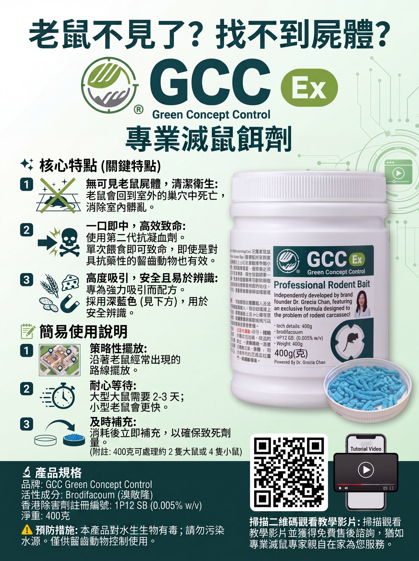 GCC Professional rodenticide 200g (gram)